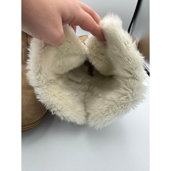 Lands End Tall Brown Boots with Faux Fur, Size 10 - Picture 10 of 10